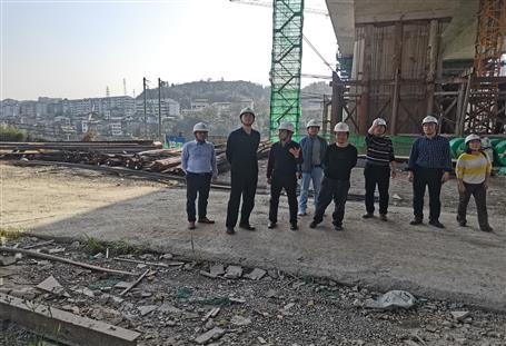 何勇加入三江县宜阳大桥项目月检