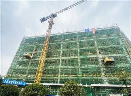 河池市职教中心二期主体工程顺遂封顶