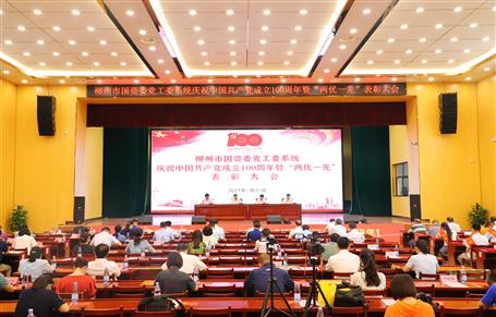 柳州市国资委党工委系统庆祝中国共产党建设100周年暨“两优一先”表扬大会在公司召开