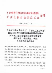 冶建公司获区住建系统多项声誉