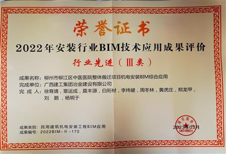 冶建公司2项效果获中国装置行业先进